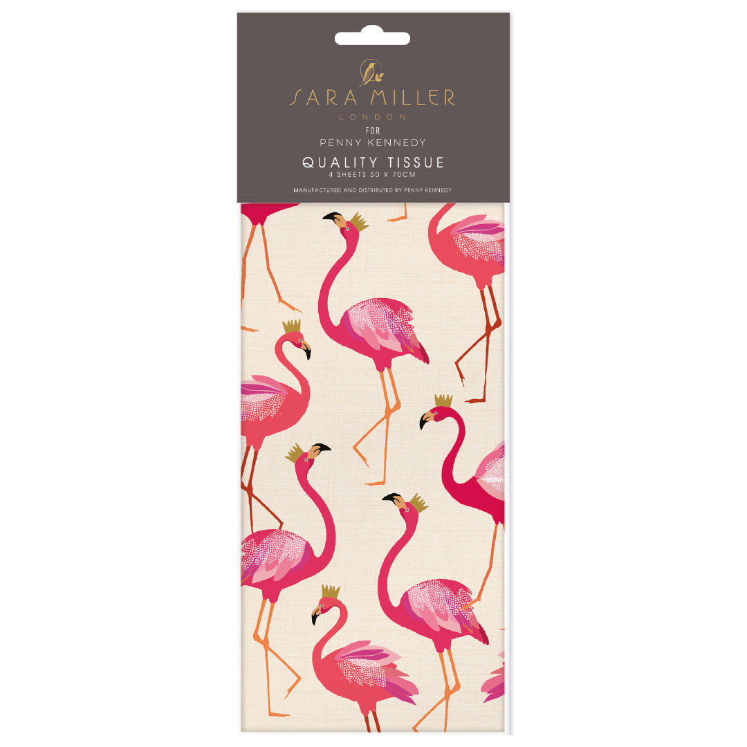 Sara Miller Flamingo Tissue Wrapping Paper 4 sheets 50 x 70 cm