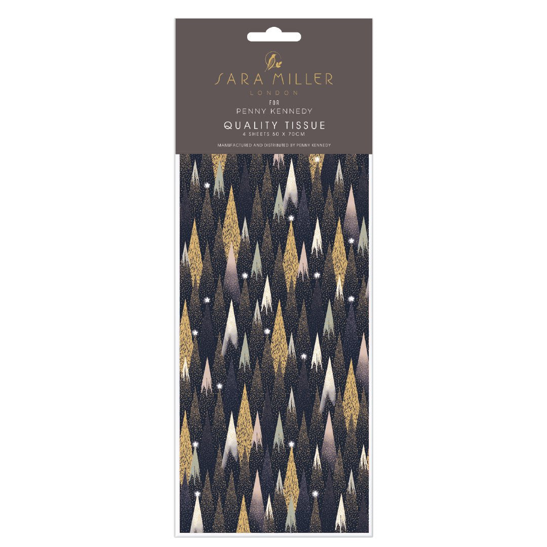 Sara Miller Frosted Pines Christmas Tissue Wrapping Paper 4 sheets 50 x 70 cm
