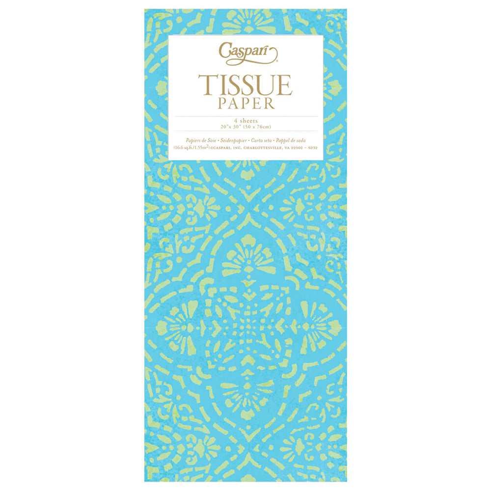 Annika Turquoise Tissue Paper 4 Sheets of 20 x 30" Tissue Wrapping Paper