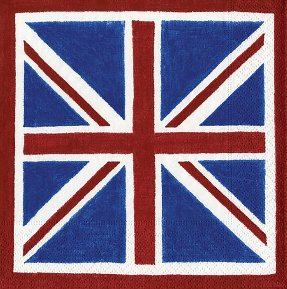 Union Jack Caspari Paper Table Lunch Napkins 33 cm square 3 ply