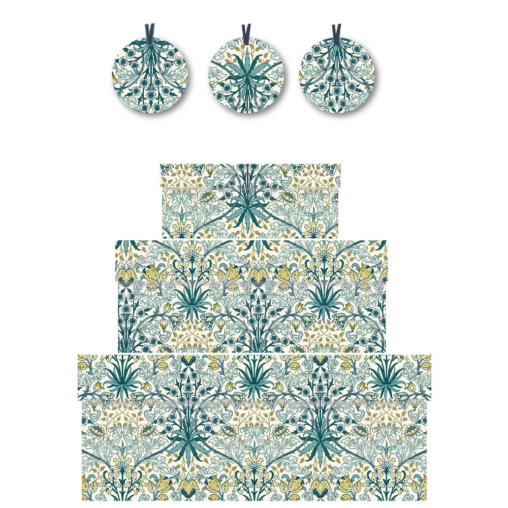 William Morris Hyacinth Nest of 3 Boxes Nest of 3 Gift Boxes with gift tags