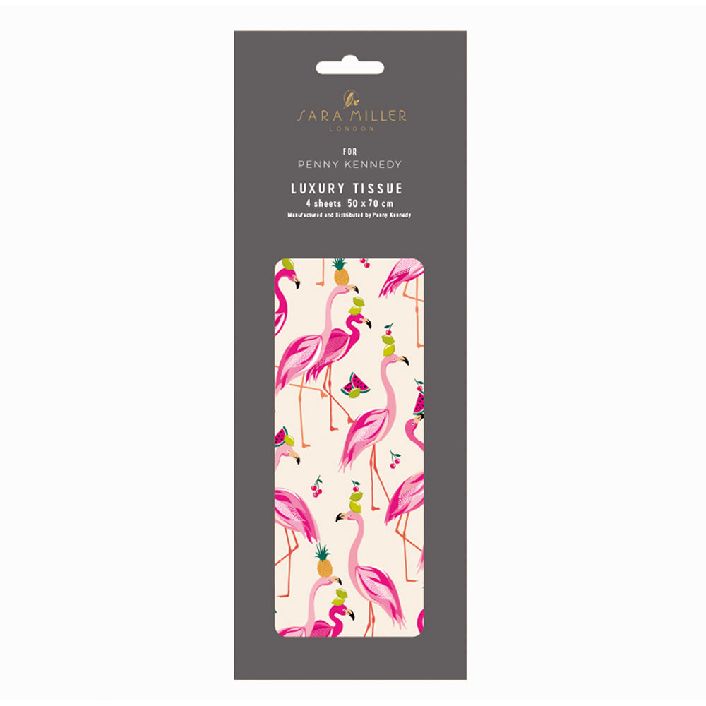 Sara Miller Celebrating Flamingos Tissue Wrapping Paper 4 sheets 50 x 70 cm