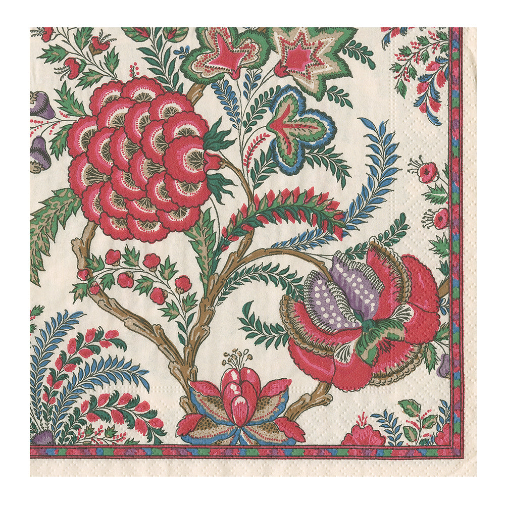 Pontchartrain Folk Floral Caspari Paper Dinner Napkins 40 cm square 3 ply 20 pack