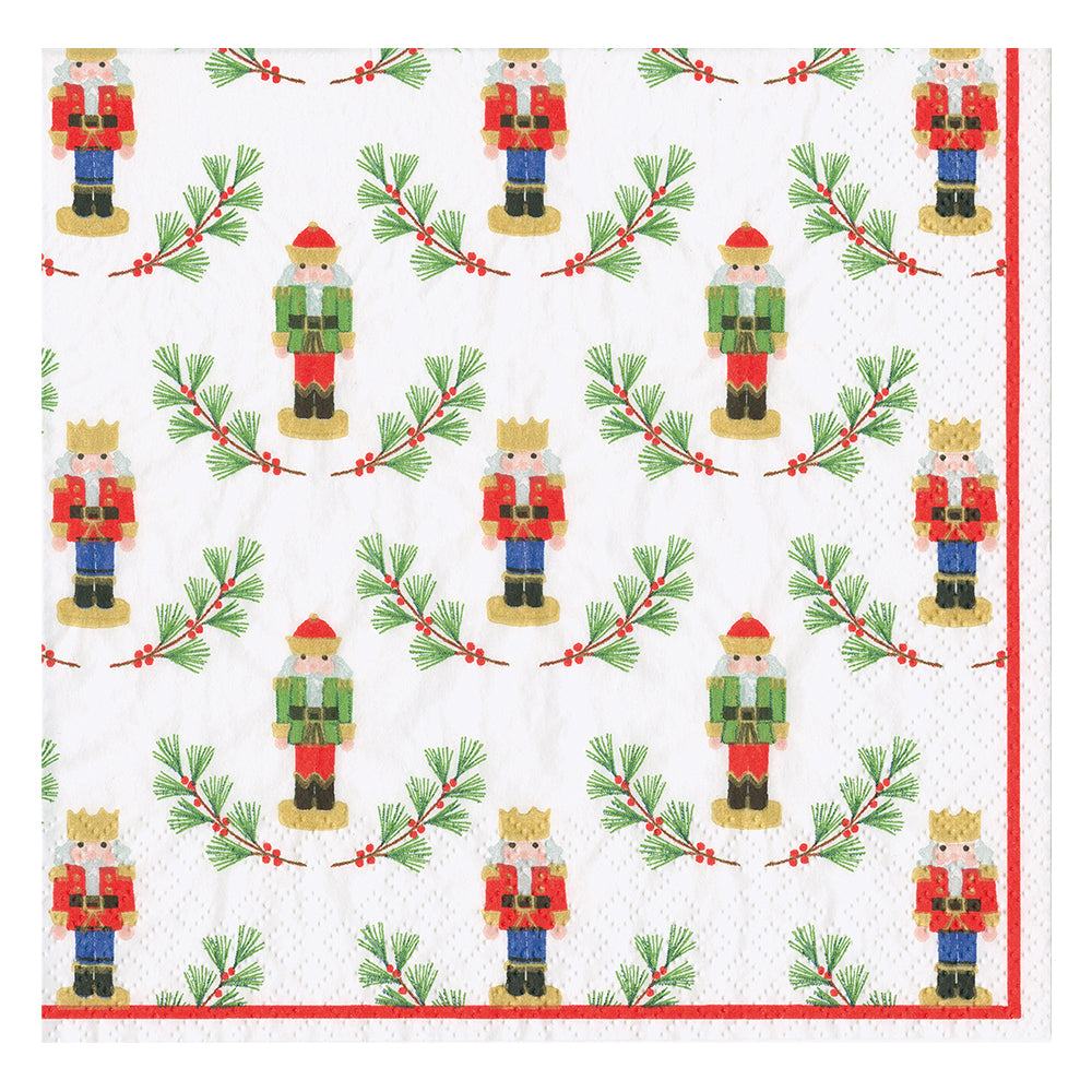 Little Nutcrackers Christmas by Janine Moore Caspari Paper Table Napkins 25 cm square 3 ply cocktail napkins