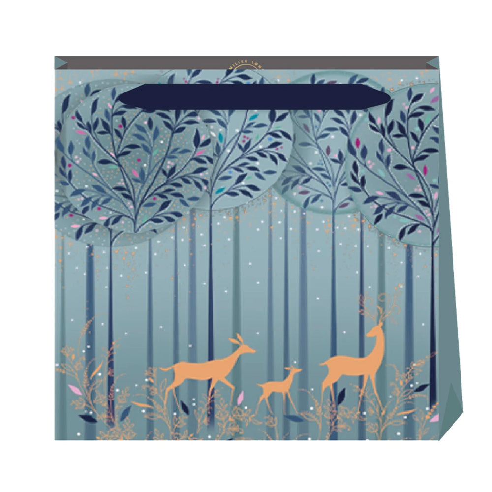 Sara Miller Magical Deer Medium Luxury Paper Gift Bag with tag 220 x 220 x 80 mm