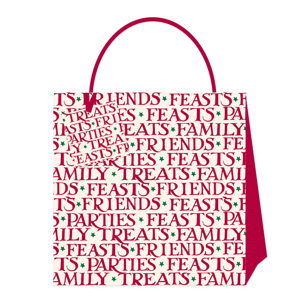 Emma Bridgewater Winter Toast Medium Luxury Paper Gift Bag with tag 220 x 220 x 80 mm