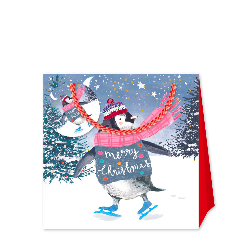 Louise Tiler Merry Christmas Small Luxury Paper Gift Bag, size: 130 x 130 x 70mm