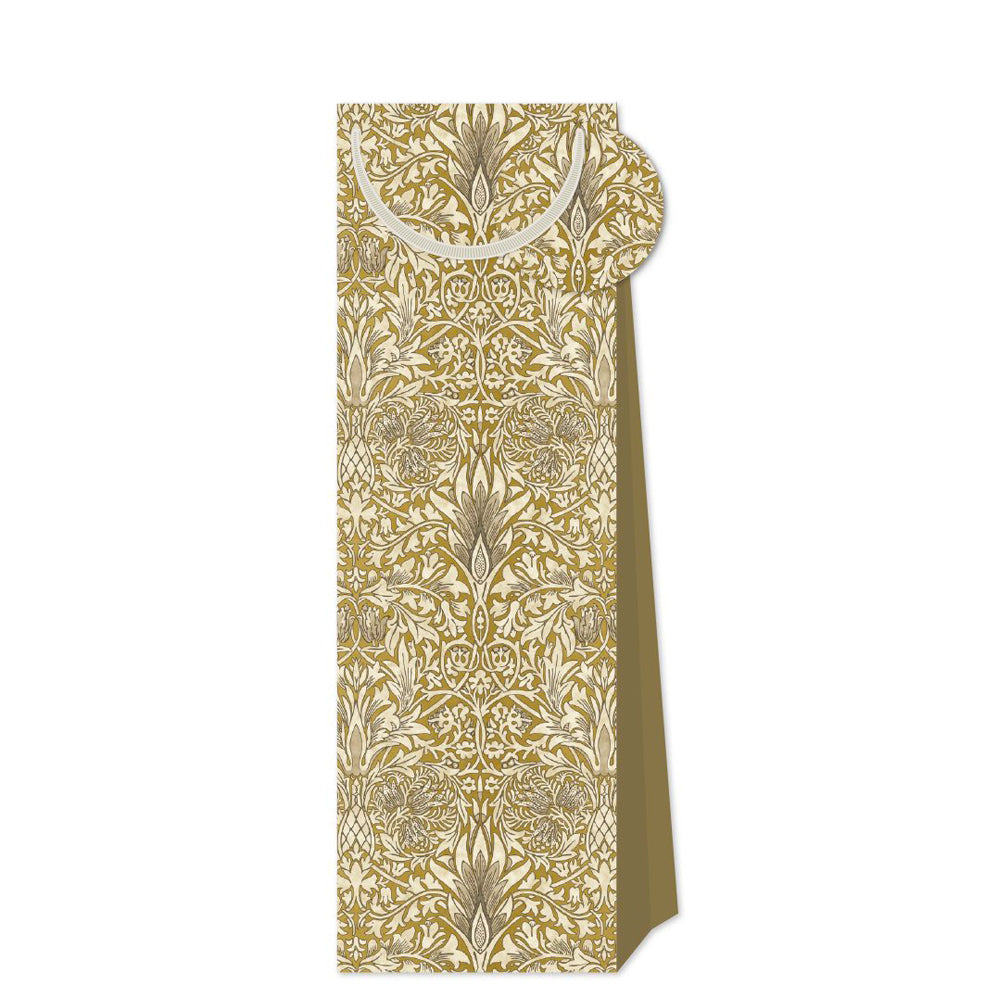 Morris & Co Snakeshead William Morris Bottle Bag Luxury Paper Gift Bottle Bag with tag 110 X 335 X 90 mm