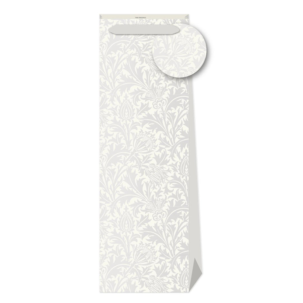 Morris & Co Pure Thistle William Morris Bottle Bag Luxury Paper Gift Bottle Bag with tag 110 X 335 X 90 mm