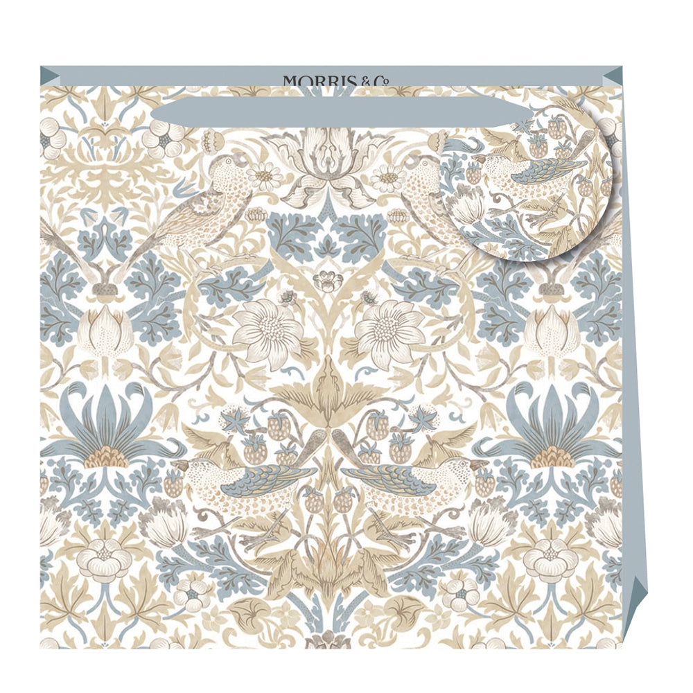 Morris and Co William Morris Vellum St Large Luxury Paper Gift Bag with tag 325 x 325 x 120 mm