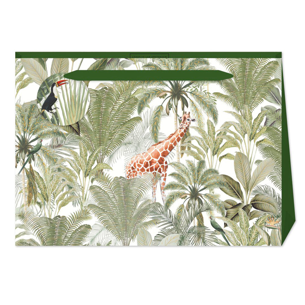 Creative Lab Amsterdam Into the Wild Shopper Luxury Paper Gift Bag with tag 365 x 275 x 120 mm