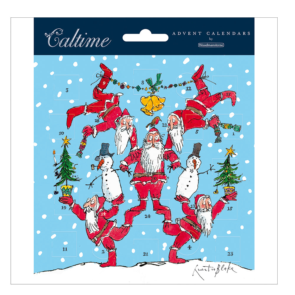 Quentin Blake Father Christmas Caltime Advent Calendar Card 160 x 160 mm with envelope