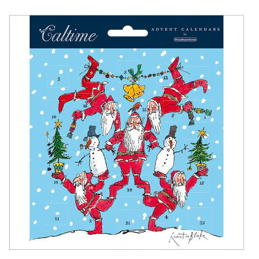 Quentin Blake Father Christmas Caltime Advent Calendar Card 160 x 160 mm  with envelope