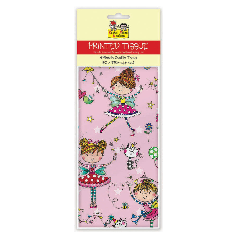 Rachel Ellen Fairy Pink Tissue Wrapping Paper 4 sheets 50 x 70 cm