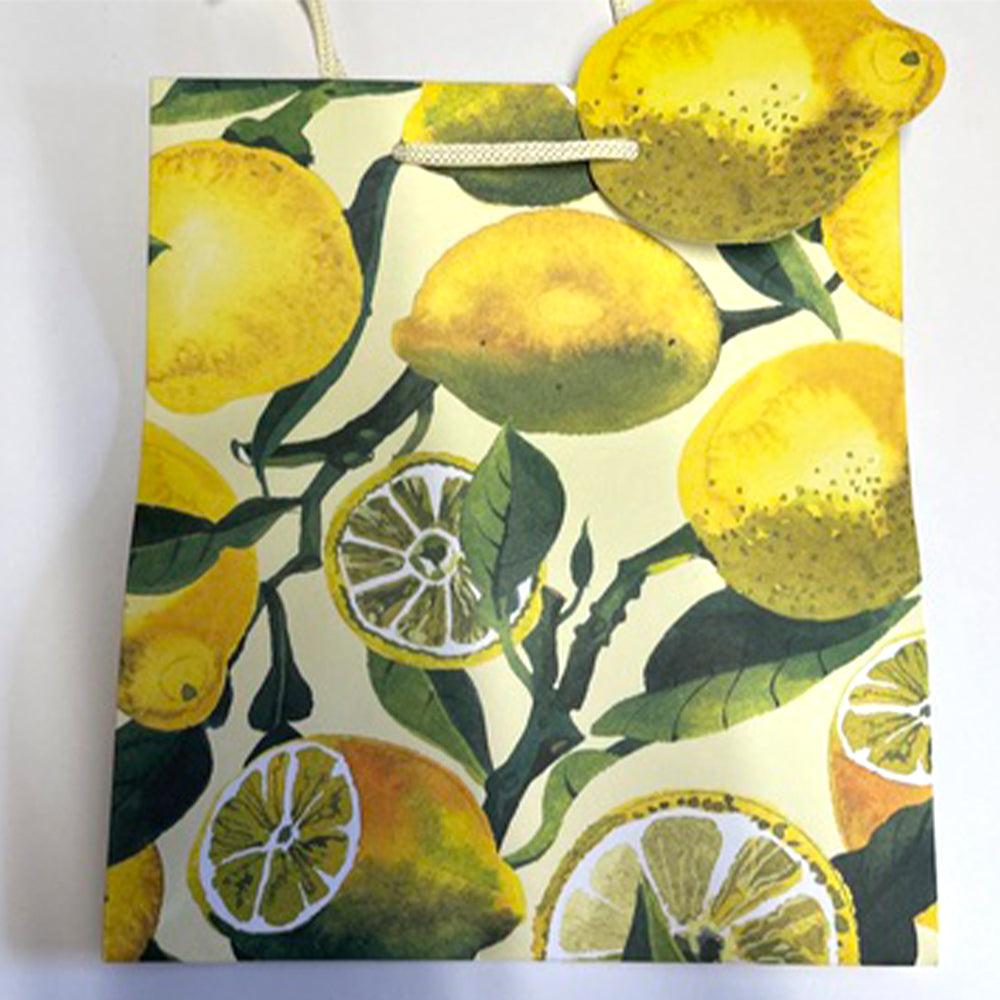 Emma Bridgewater Lemons Medium Paper Gift Bag with String Handles 200 x 225 x 100mm