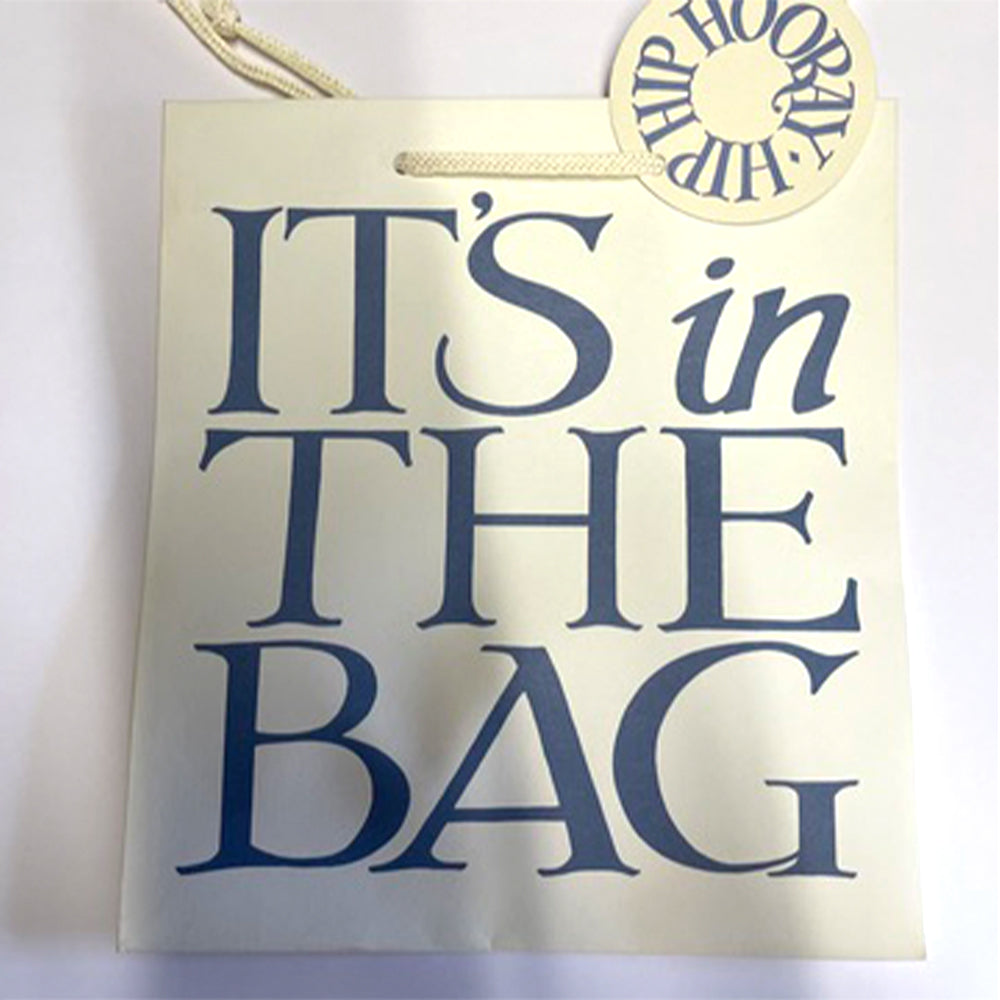 Emma Bridgewater Blue Toast Medium Paper Gift Bag with String Handles 200 x 225 x 100mm