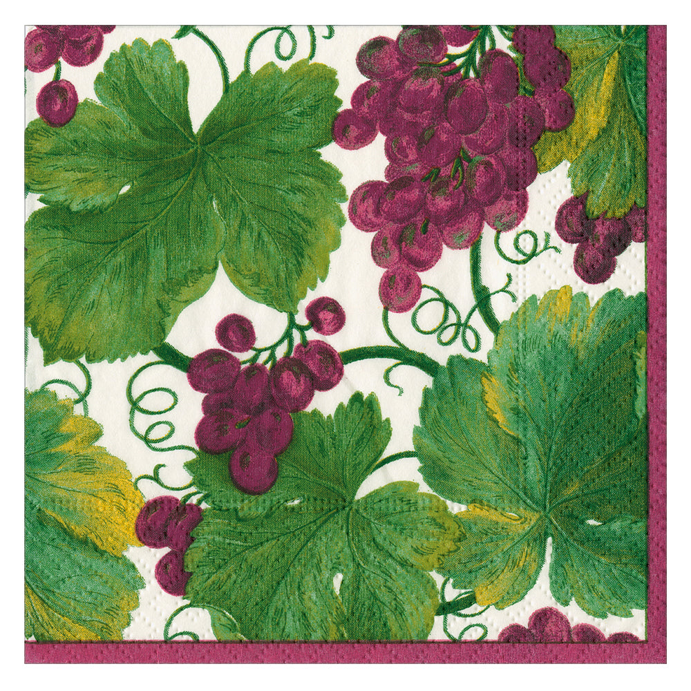 Vineyard Bordeaux Caspari Paper Table Cocktail Napkins 25 cm square 3 ply