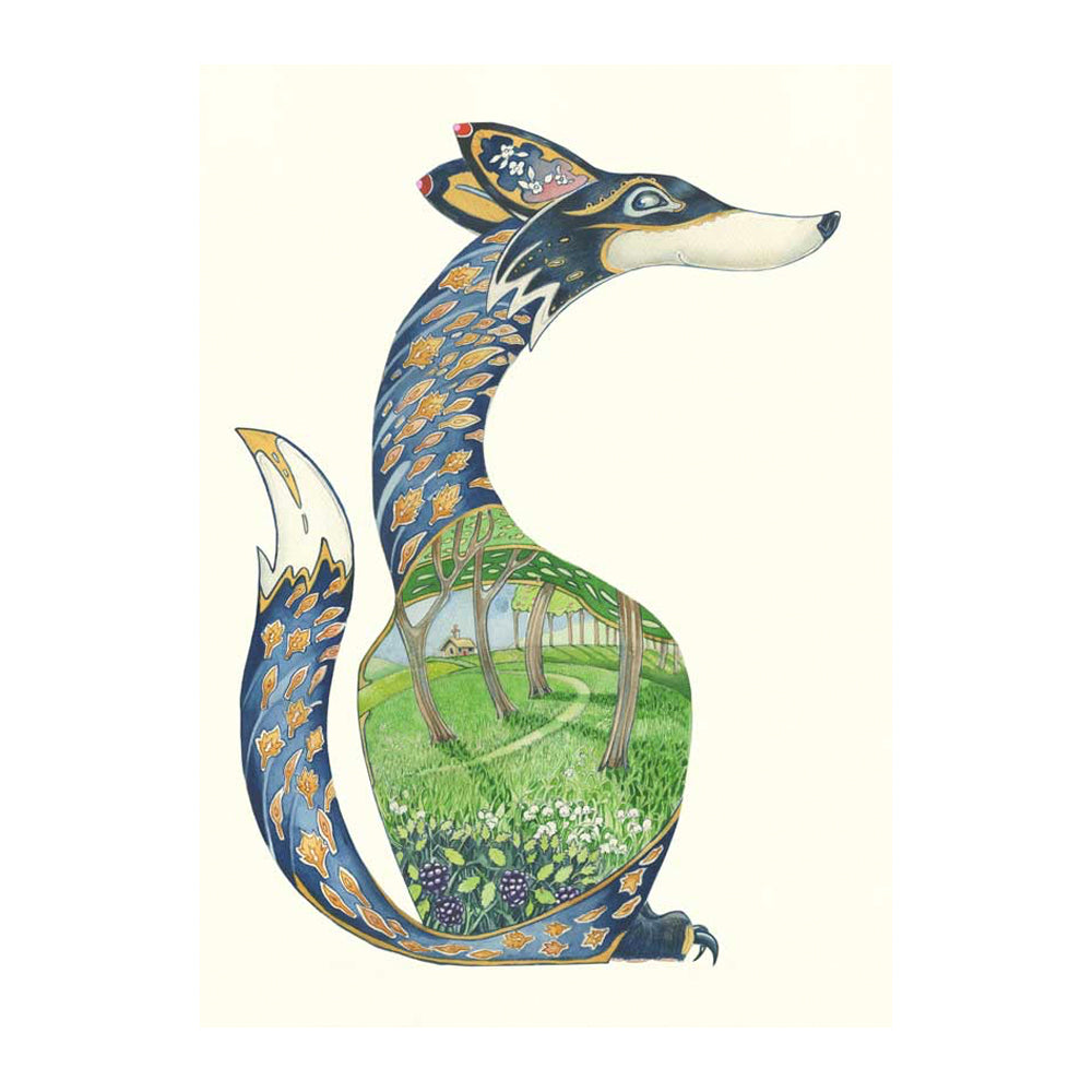 Big Bad Wolf Greeting Card by Daniel Mackie - 7 x 5 inches with envelope