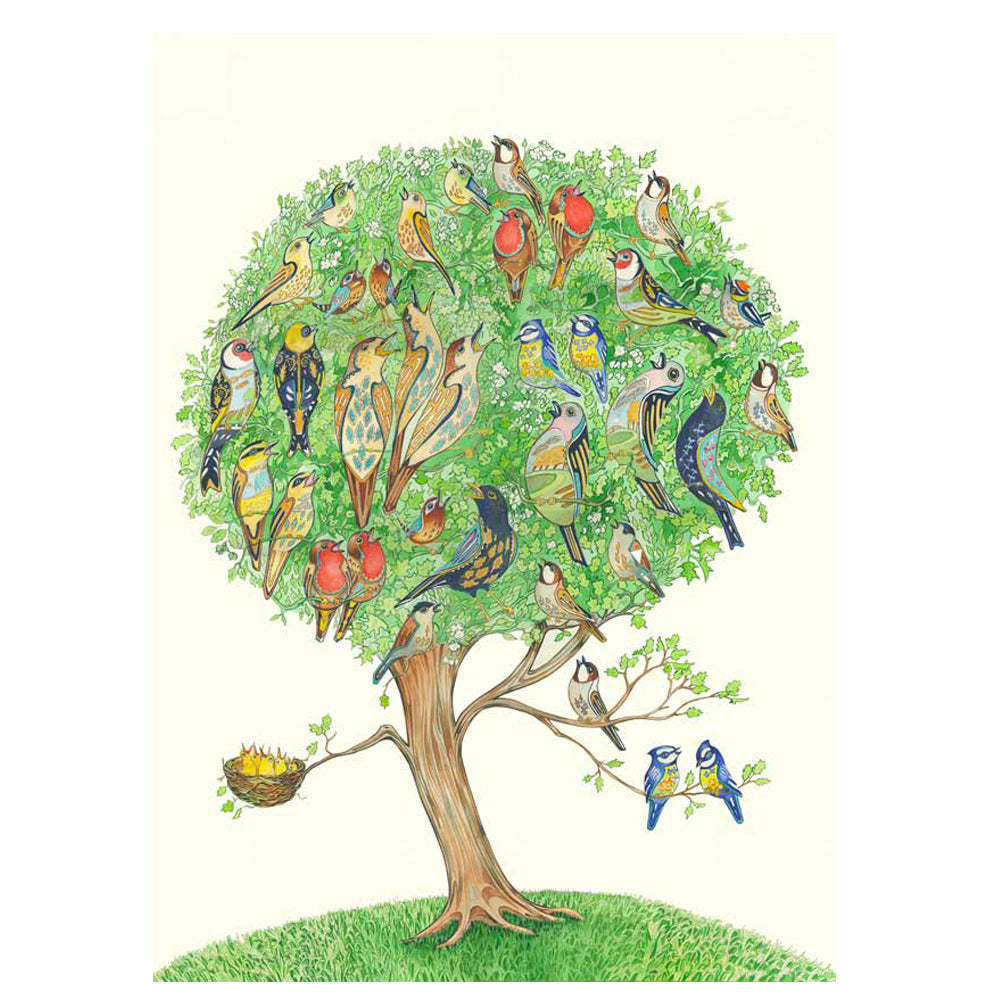 Dawn Chorus Greeting Card by Daniel Mackie - 7 x 5 inches with envelope