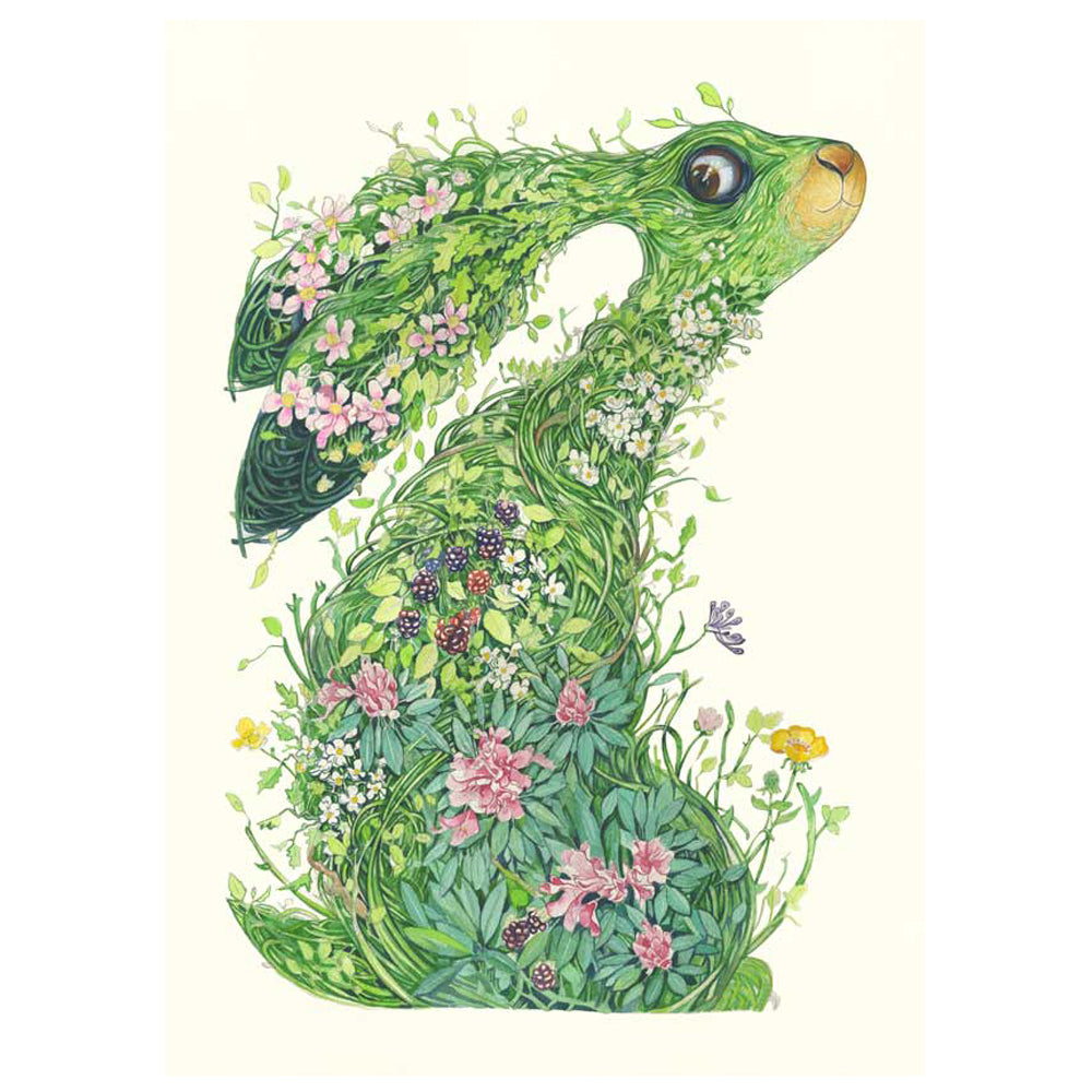 Hare from the Wild Wood Greeting Card by Daniel Mackie - 7 x 5 inches with envelope