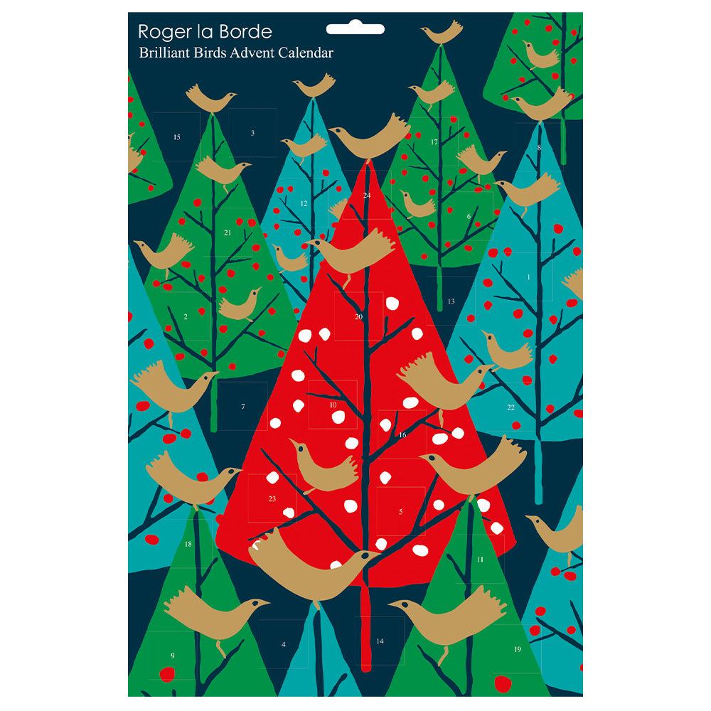 Brilliant Birds Roger La Borde Flat Advent Calendar 380 x 270 mm