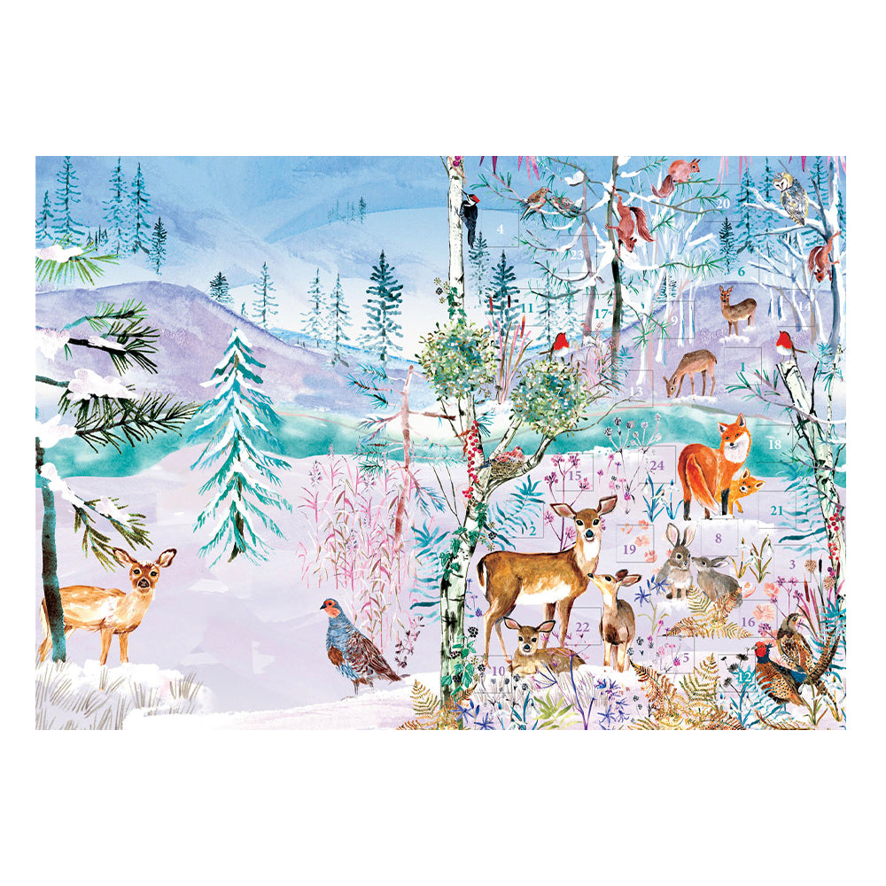 Wild Winter Song Roger La Borde Advent Calendar Card Die Cut Windows with envelope 170 x 120mm