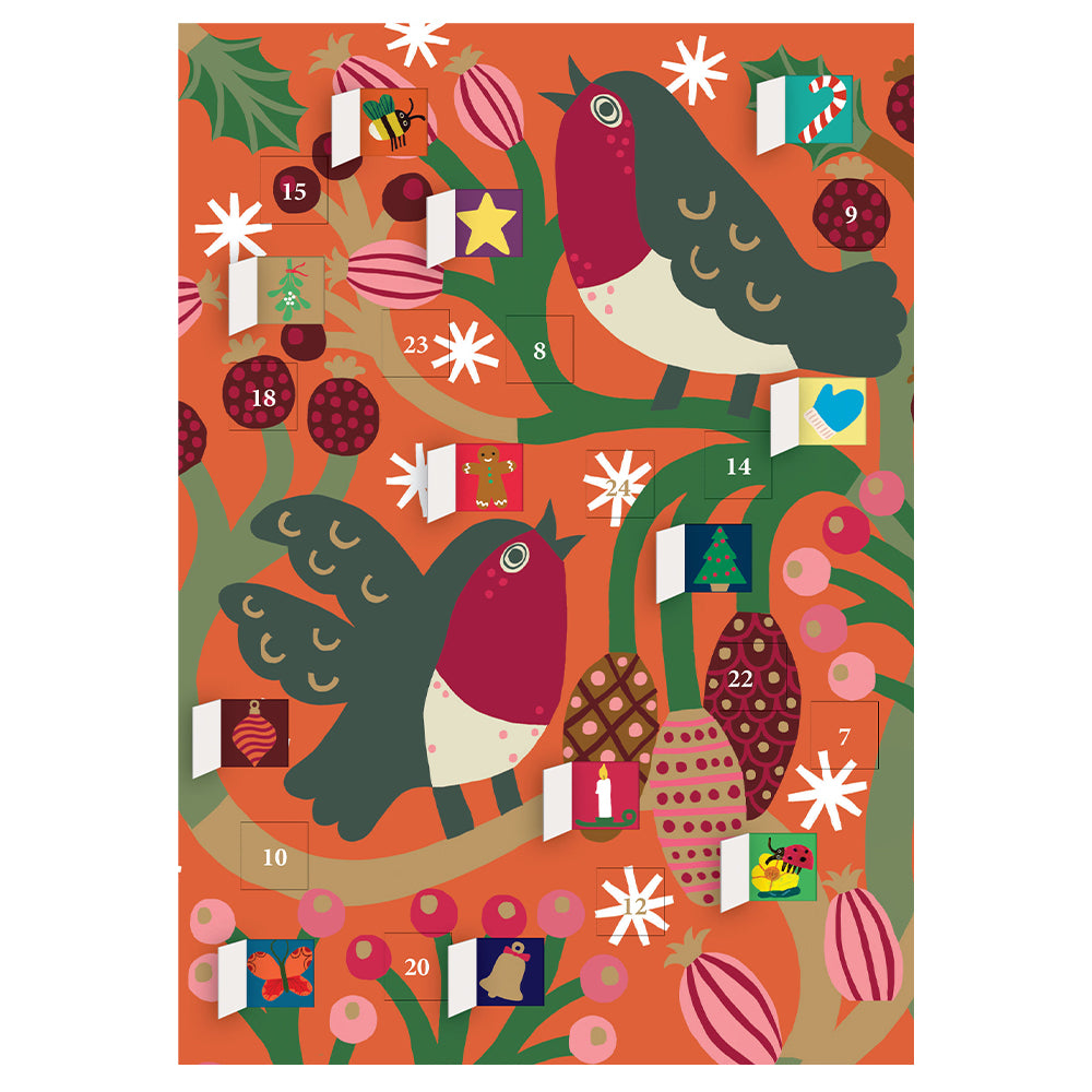 Christmas Chorus Roger La Borde Advent Calendar Card Die Cut Windows with envelope 170 x 120mm