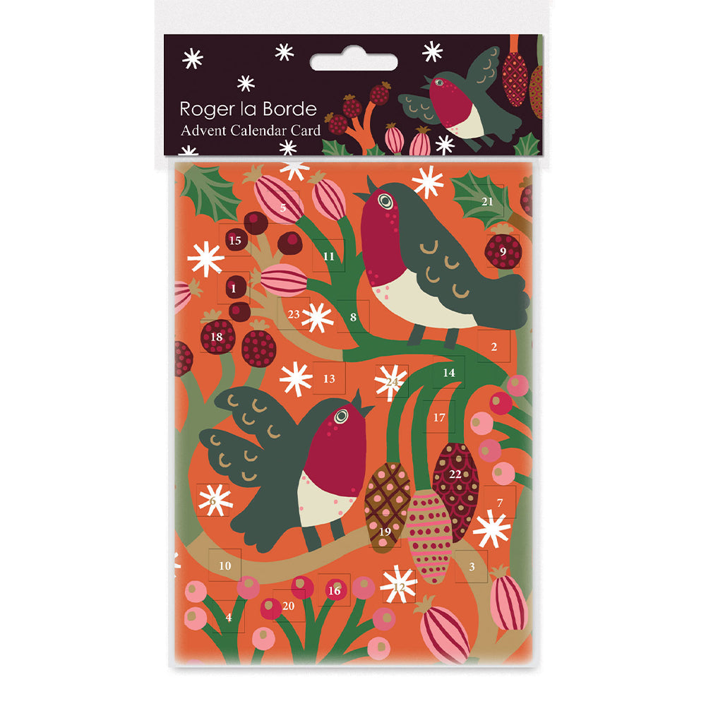 Christmas Chorus Roger La Borde Advent Calendar Card Die Cut Windows with envelope 170 x 120mm
