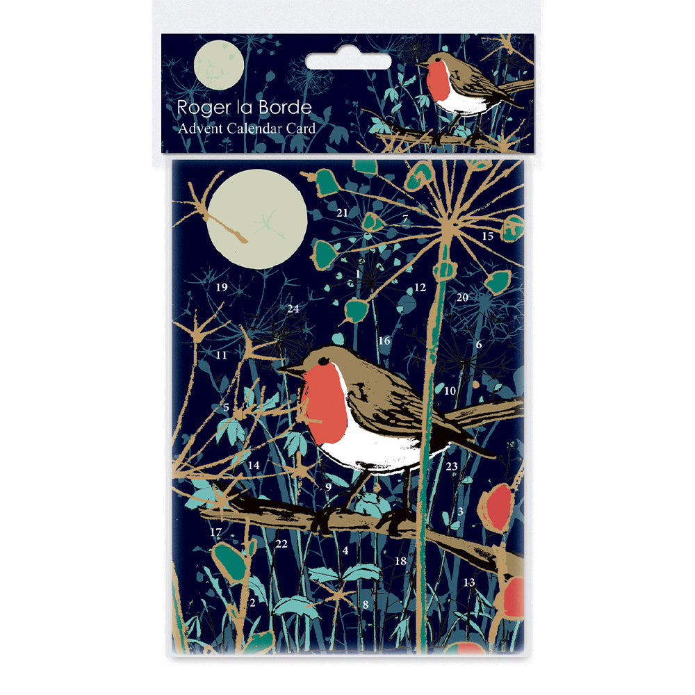 Robin Roger La Borde Advent Calendar Card Die Cut Windows with envelope 170 x 120mm