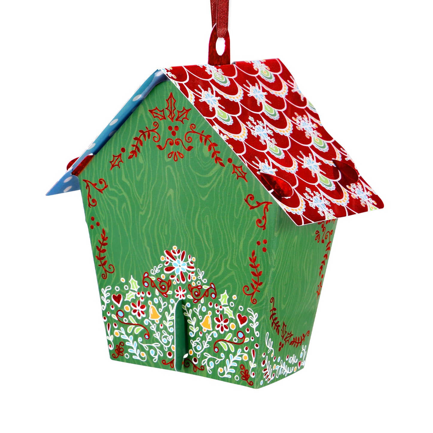 Reindeer Stable 14 x 15 x 4cm - Baubles 3D Pop Up Christmas Card Ornament Santoro