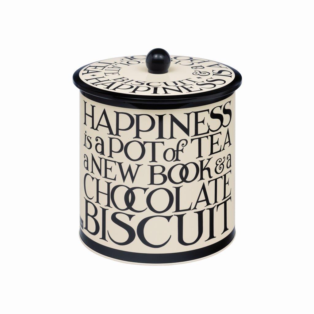 Emma Bridgewater New Black Toast Biscuit Barrel Tin 170 (d) x 173mm