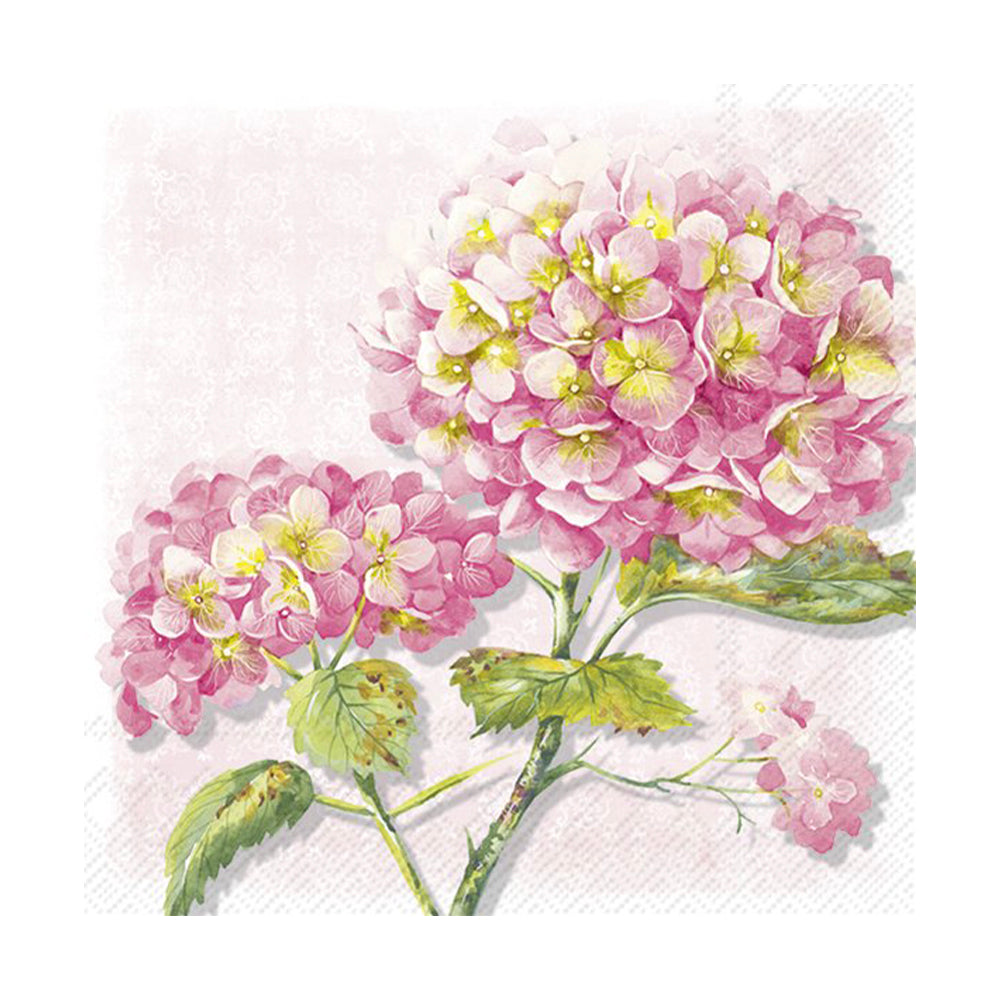 Lorea Rose Hydrangea IHR Paper Cocktail Napkins 25 cm 20 pack 3 ply