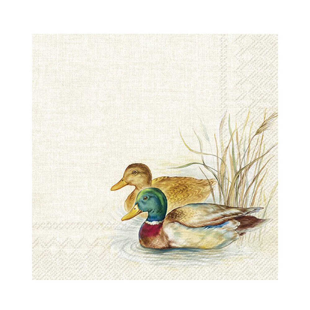 Hunted Duck IHR Paper Cocktail Napkins 25 cm 20 pack 3 ply