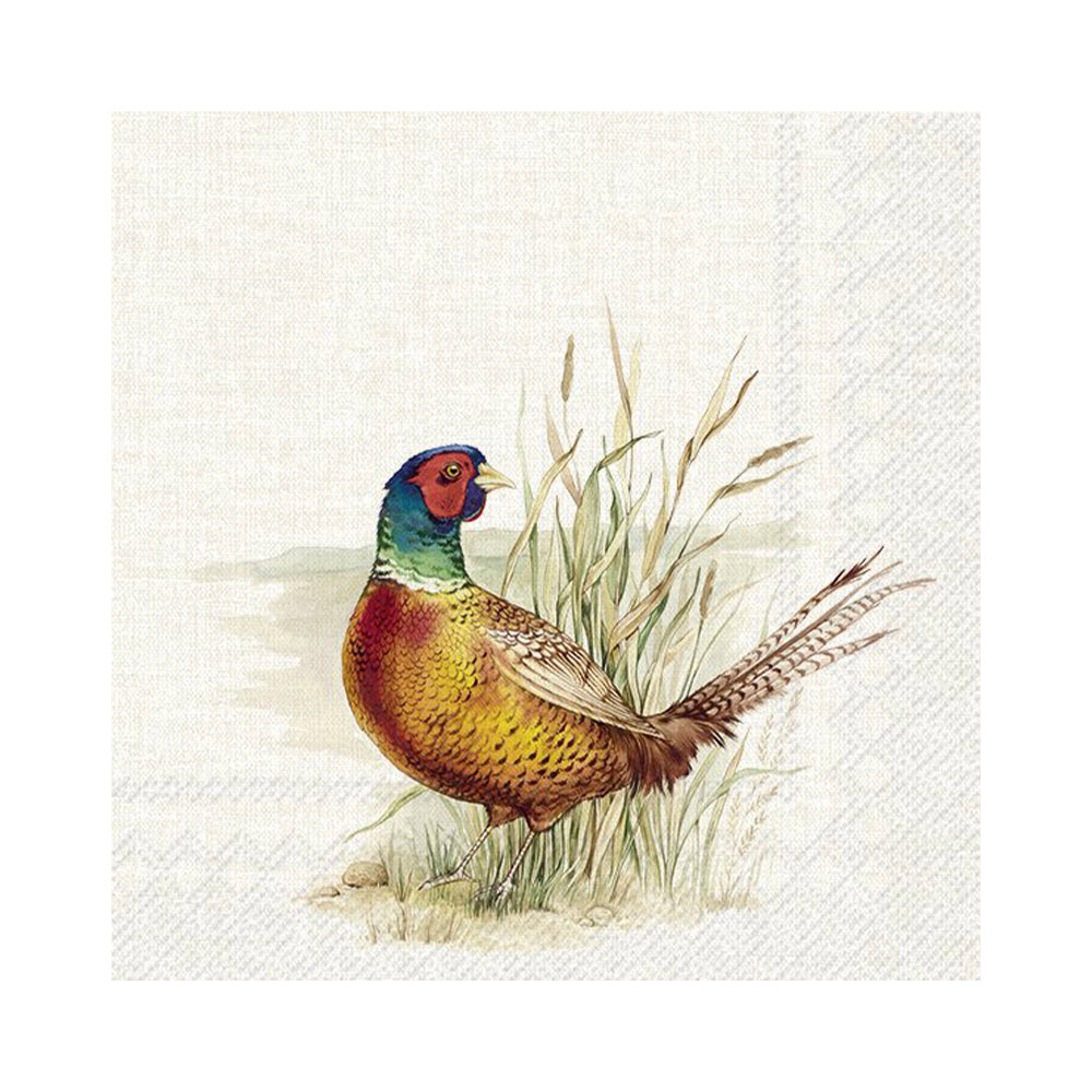 Hunted Pheasant IHR Paper Cocktail Napkins 25 cm 20 pack 3 ply