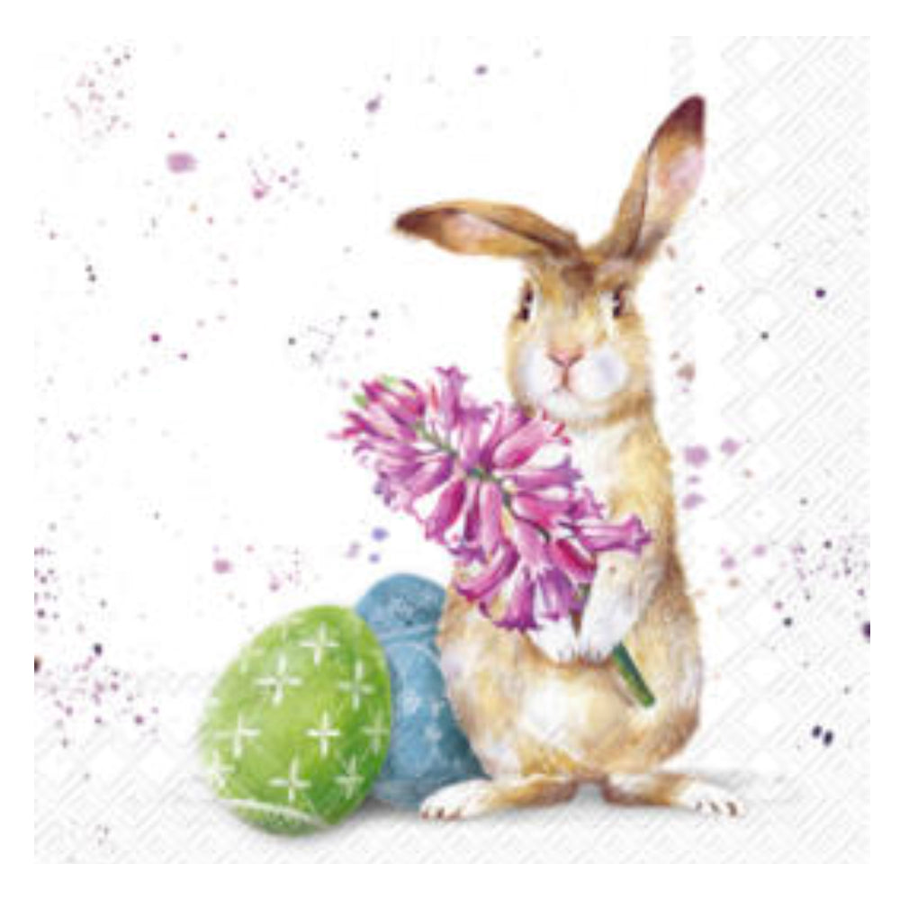 Splashy Bunny Easter Cocktail IHR Paper Table Napkins 25 cm or 10 inches square 3 ply