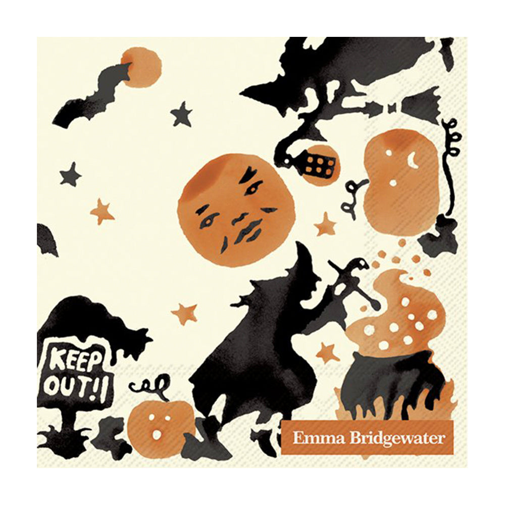 Emma Bridgewater Year of the Hag Cream Halloween IHR Paper Cocktail Napkin 25 cm