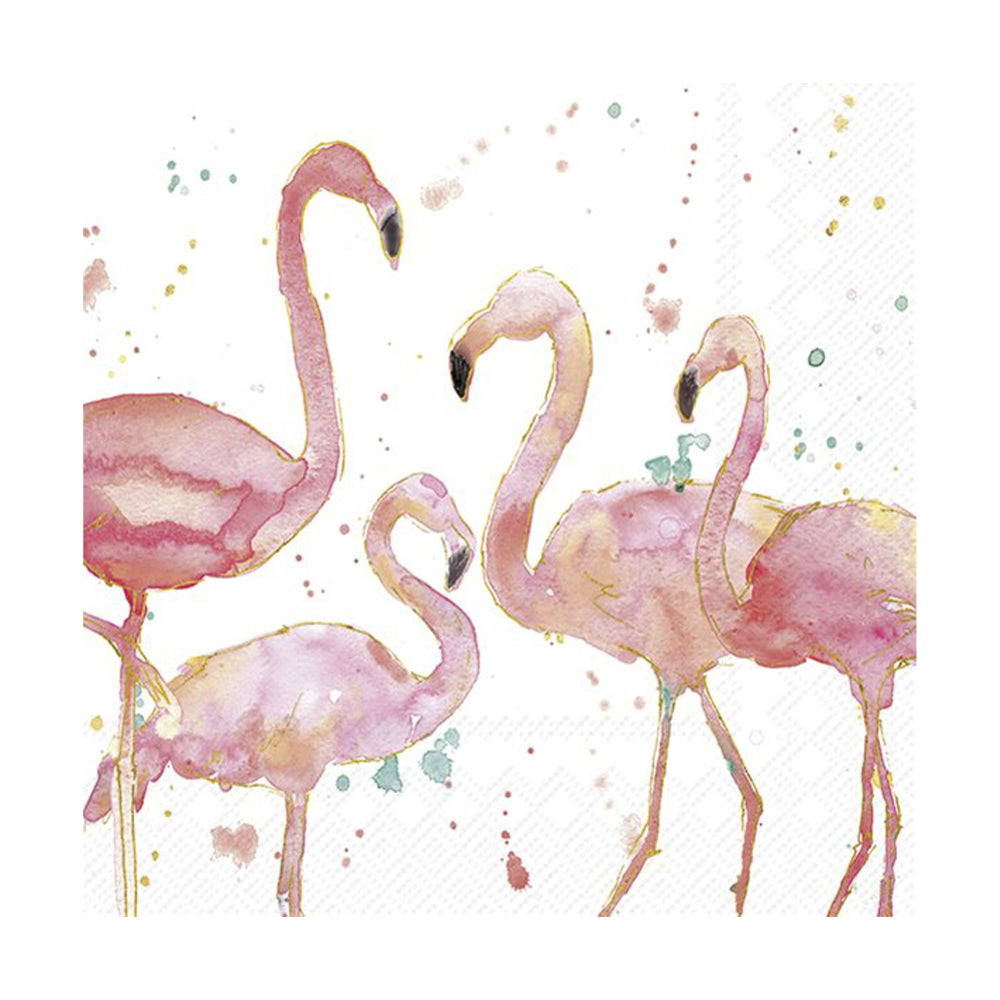 Flamingo Fever IHR Paper Cocktail Napkins 25 cm 20 pack 3 ply