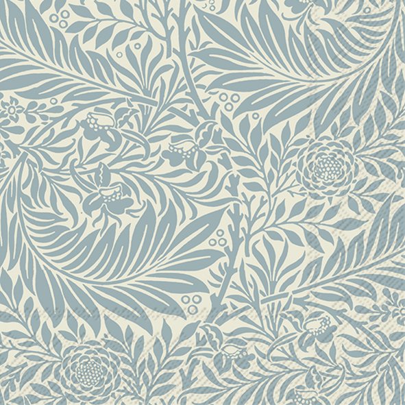 Larkspur V&A Blue IHR Paper Cocktail Napkins 25 cm 20 pack 3 ply
