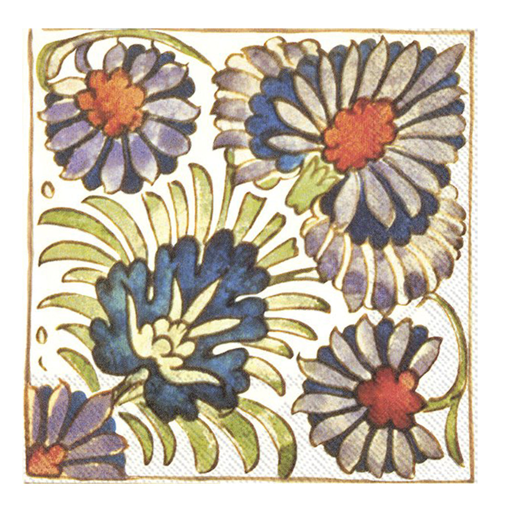 Persian Tile (V&A) IHR Paper Cocktail Napkins 25 cm square 3 ply 20 pack