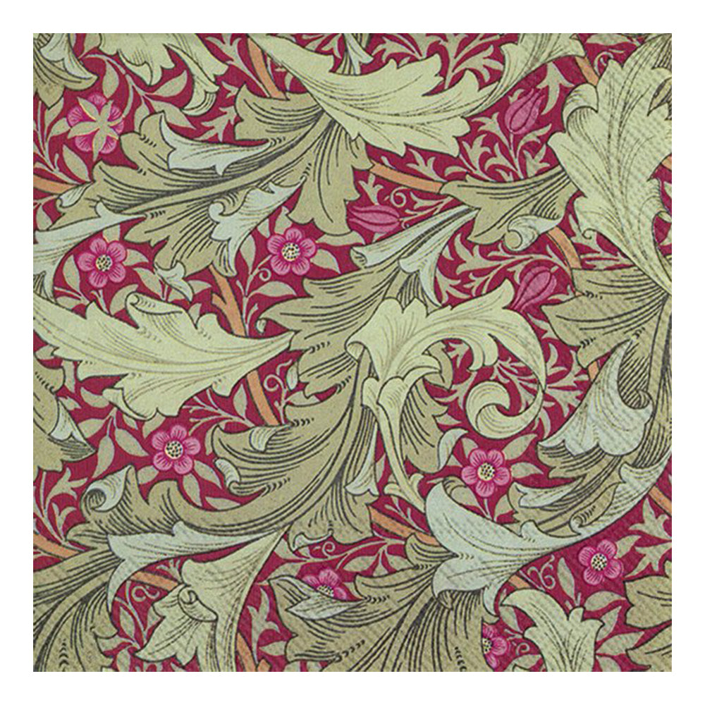 Granville (V&A) Bordeaux IHR Paper Cocktail Napkins 25 cm square 3 ply 20 pack