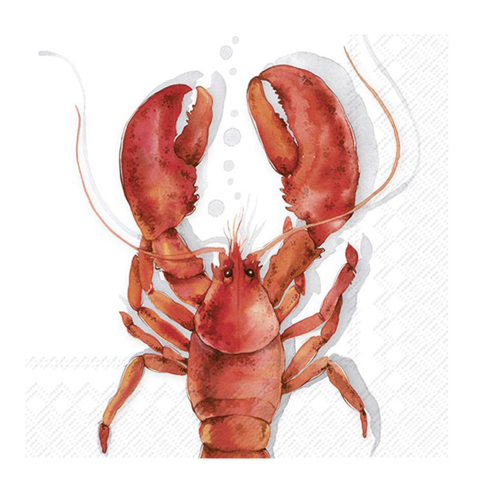 Lobster Coral Cocktail IHR Paper Table Napkins 25 cm or 10 inches square 3 ply
