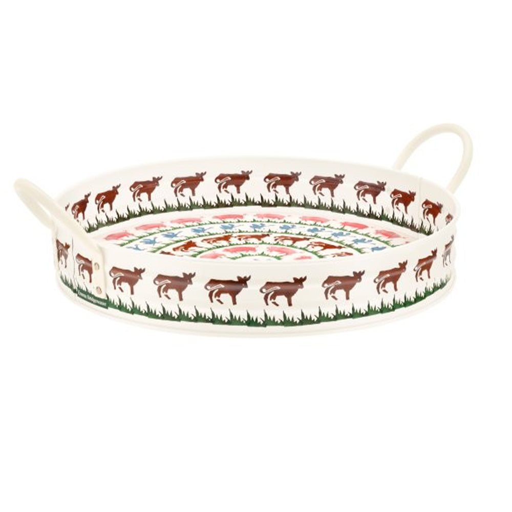 Emma Bridgewater Farmyard Animals Large Handled Tray 390 (d) x 60 mm