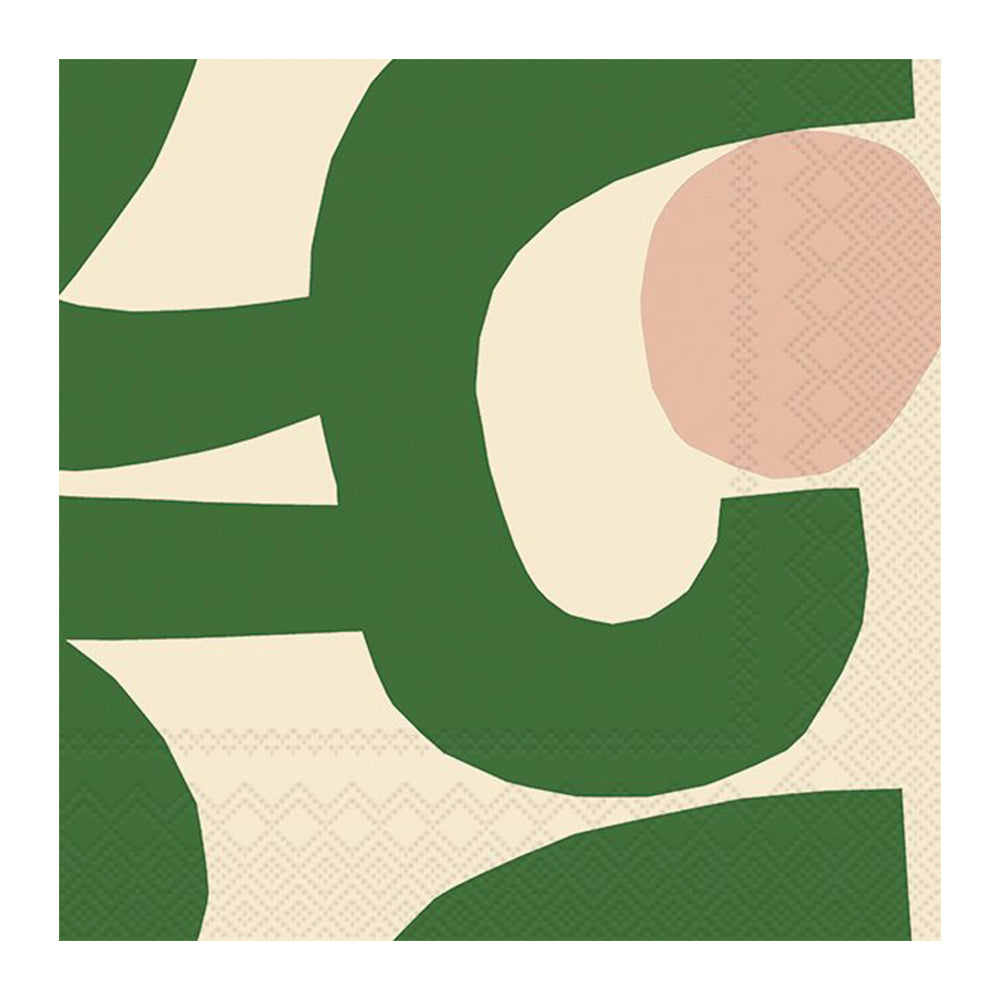 Marimekko Seppel Green IHR Paper Table Napkins 33 cm square 3 ply lunch napkins