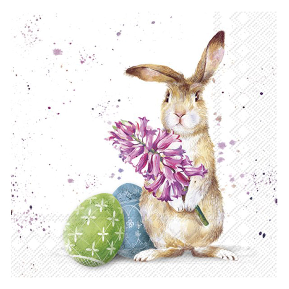 Splashy Bunny Easter IHR Paper Table Napkins 33 cm square 3 ply lunch napkins