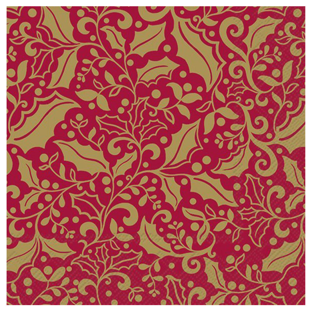 Christmas Sparkle Red Gold IHR Paper Table Lunch Napkins 33 cm square 3 ply