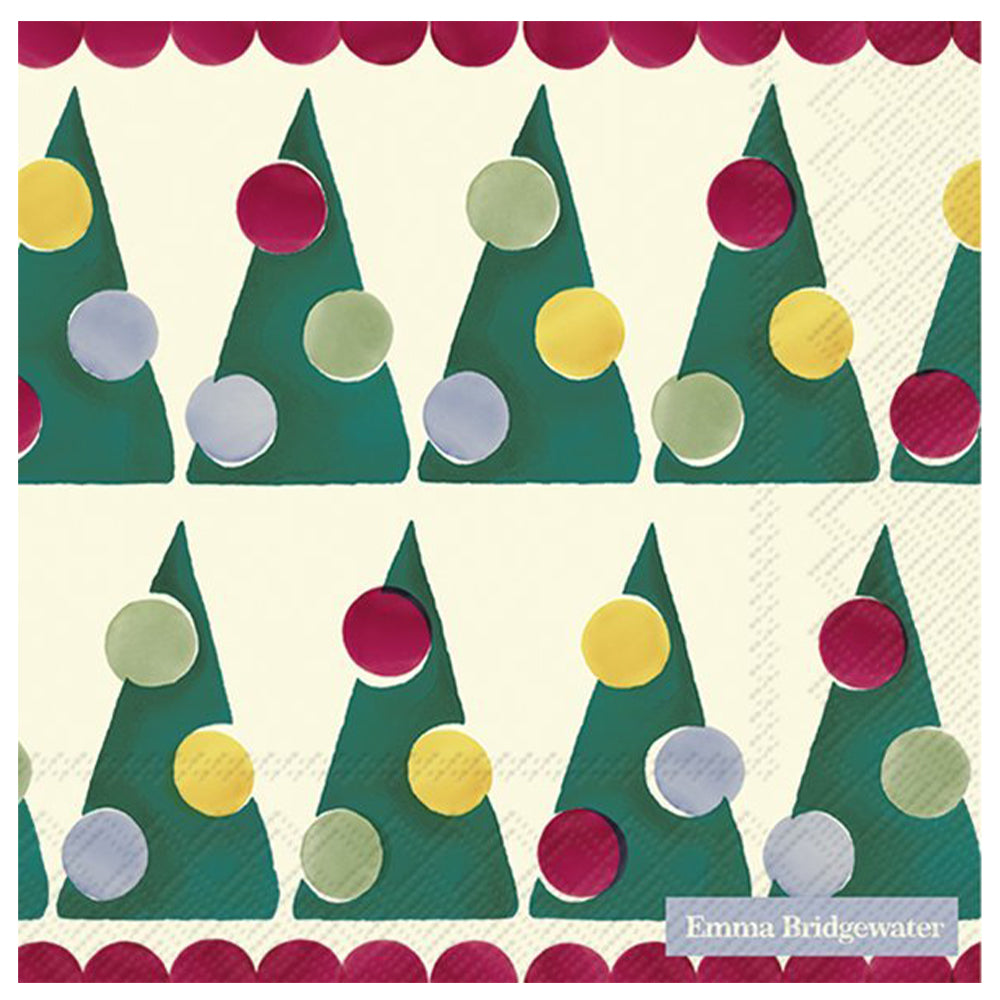 Emma Bridgewater Polka Trees Christmas IHR Paper Table Lunch Napkins 33 cm sq