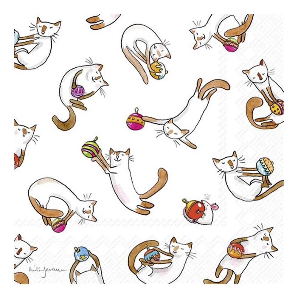Anita Jeram Playing Cats IHR Paper Table Lunch Napkins 33 cm square 3 ply