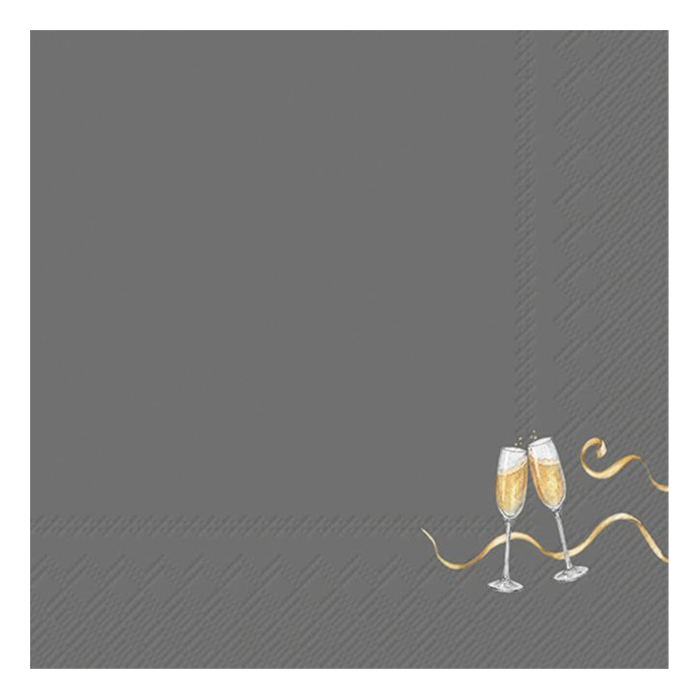 Tiny Champagne Glass IHR Paper Table Lunch Napkins 33 cm square 3 ply