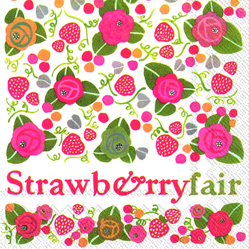 Strawberry Fair IHR Paper Table Lunch Napkins 33 cm square 3 ply