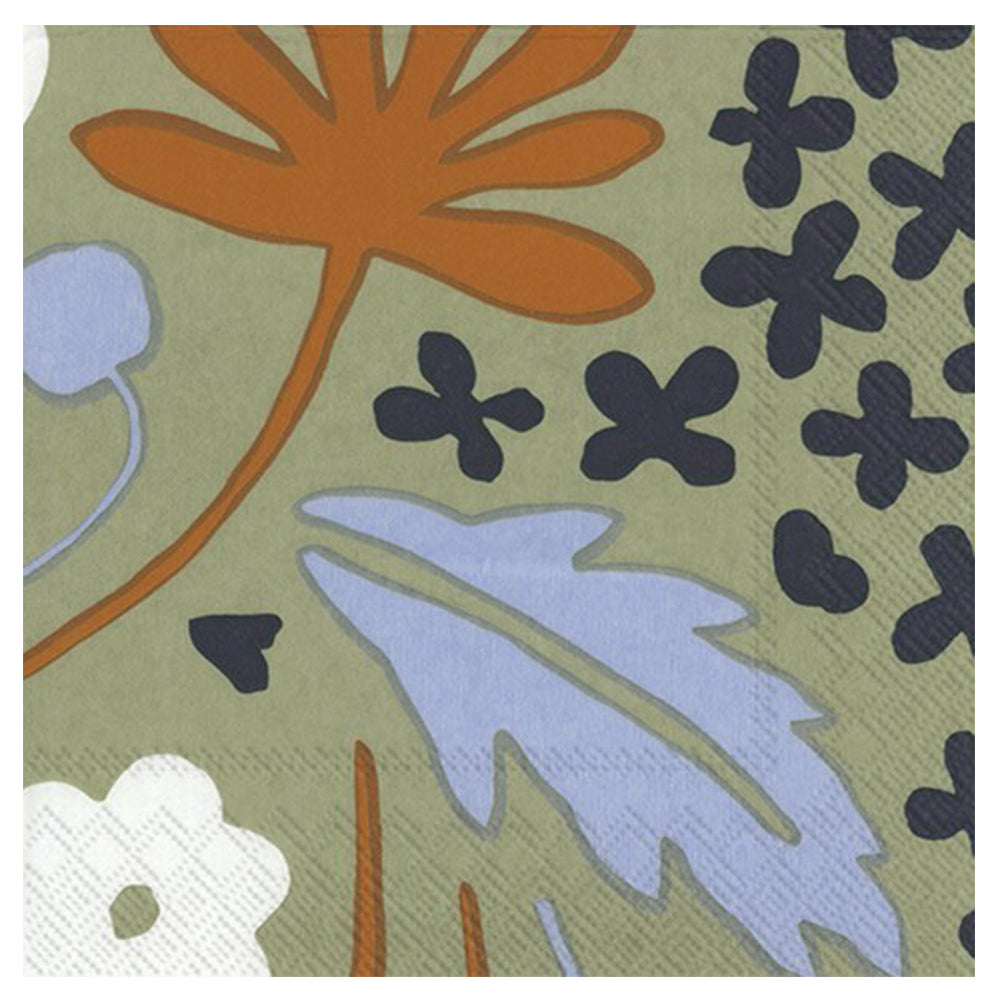 Marimekko Suvi green IHR Paper Table Lunch Napkins 33 cm square 3 ply